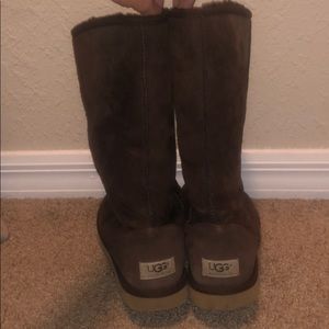Brown UGG Classic Tall Sheepskin Boots Size 7